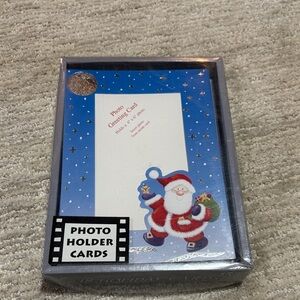 14 Santa Photo Holder Christmas Cards & Envelopes
